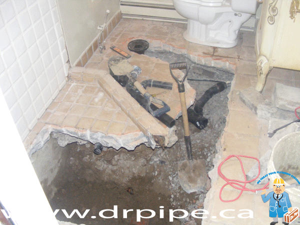 Installing new drain under the shower